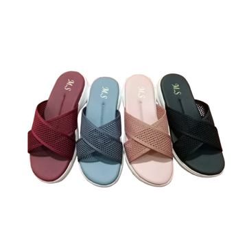 Women’s Sporty Cross-Strap Comfort Slides
