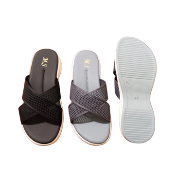 M.S Women’s Comfort Cross-Strap Slides with Anti-Slip Sole