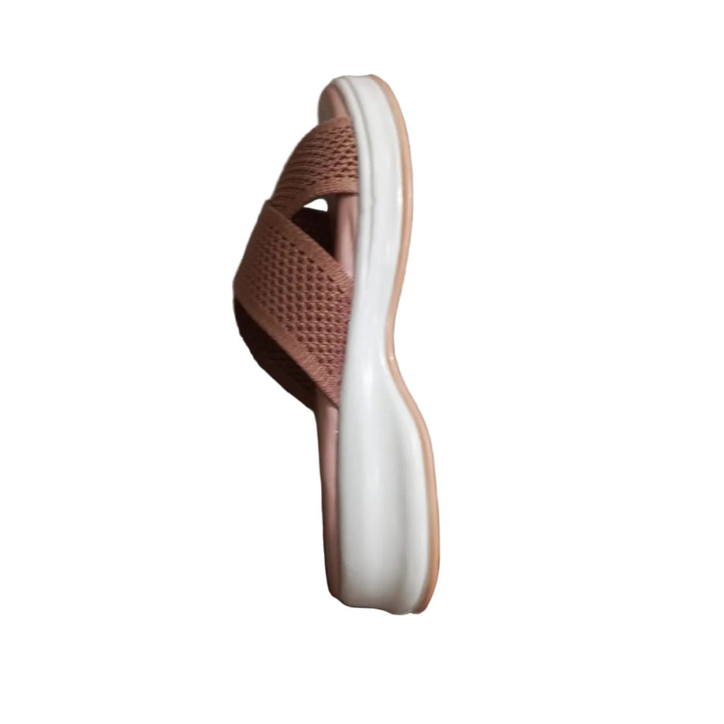 M.S Women’s Comfort Cross-Strap Slides with Anti-Slip Sole