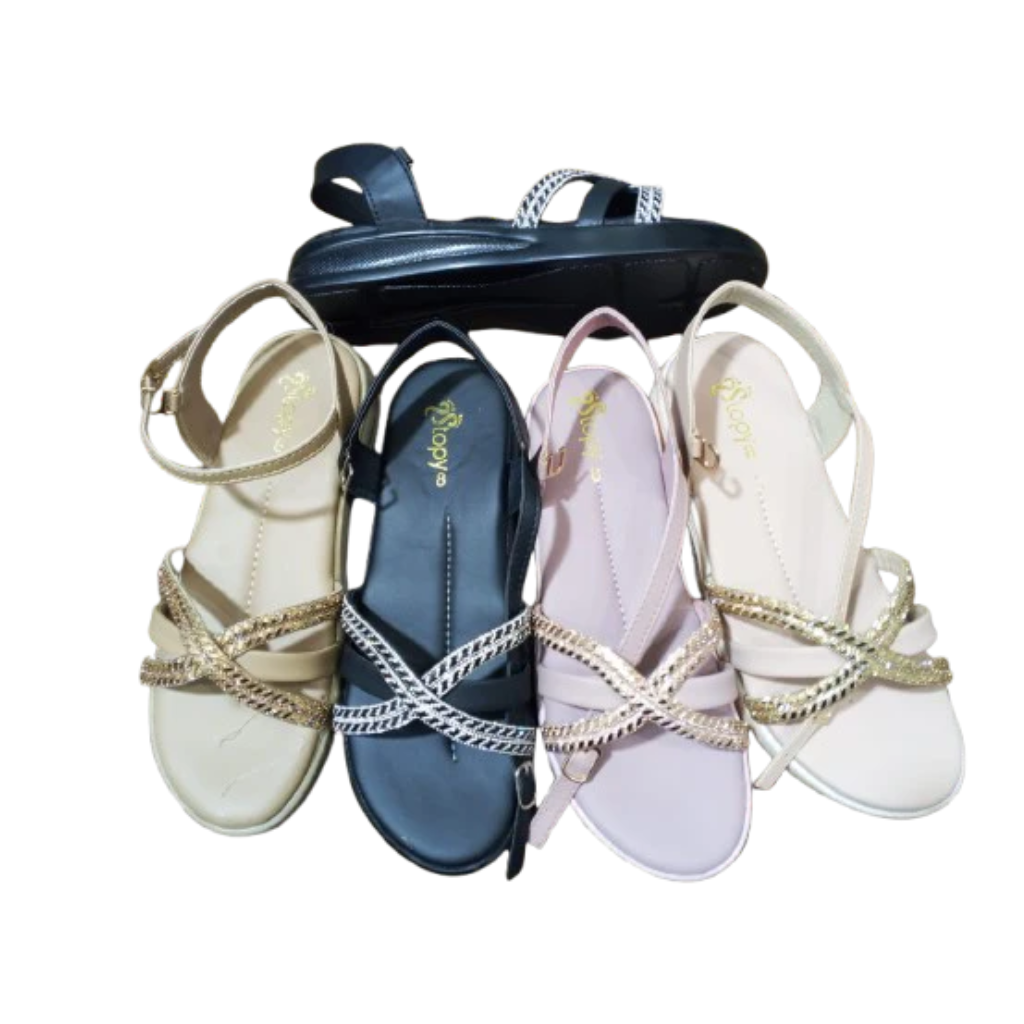 Chic Cross-Strap Flat Sandals
