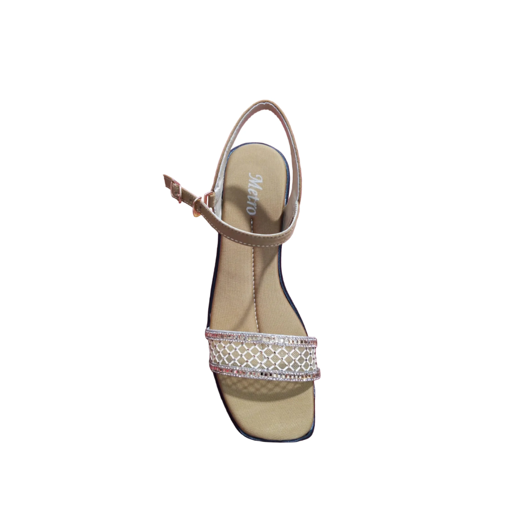 Elegant Embellished Block Heel Sandals – Chic Evening Footwear