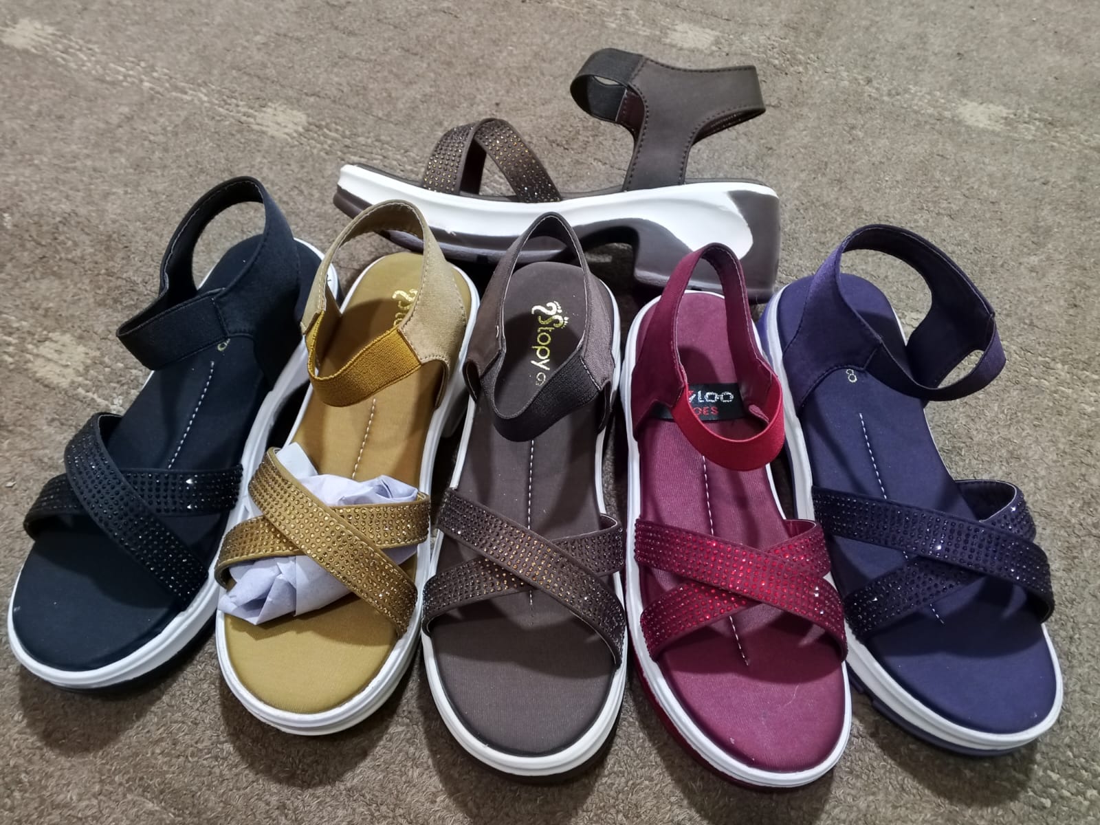 Premium Women’s Sparkling Cross-Strap Comfort Sandals